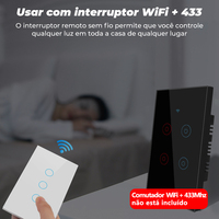 Interrupteur tactile sans fil 1/2/3 gangs pour lumières, télécommande RF 433Mhz, certifié FCC, portée 100M, en acrylique, marche/arrêt, ASK F240, pour le Brésil et les États-Unis