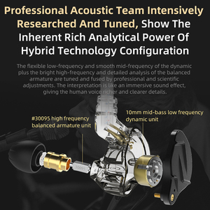 Auriculares KZ ZSN <span class=keywords><strong>Pro</strong></span> <span class=keywords><strong>X</strong></span> Intraurales con Micrófono de Conductor Híbrido 1BA+1DD, Cascos con Cable HIFI para Bajos, Monitor para Deporte ZSN <span class=keywords><strong>PRO</strong></span> - Product Image 6