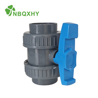 Vanne à double flancs manuelle en UPVC/PVC certifiée CE ISO REACH, prix usine, 20mm-63mm, OEM, pour traitement de l'eau