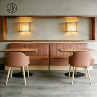 Ensemble de mobilier moderne pour café, restaurant, table et chaise demi-cercle, banquette, canapé