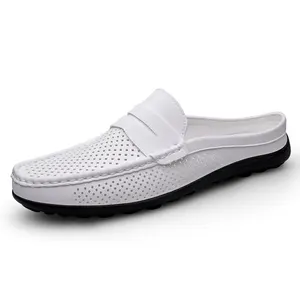 Dow Doudou, zapatos para caminar de verano para hombre, plataforma de lavabo semirtranspirable, zapatilla perezosa con plantilla plana de EVA, zapatilla Hedway de una pieza