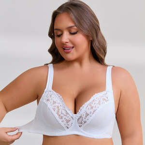 Reggiseni sexy in <span class=keywords><strong>pizzo</strong></span> con ferretto push-up per <span class=keywords><strong>taglie</strong></span> <span class=keywords><strong>forti</strong></span>, in poliestere, per seni abbondanti, all'ingrosso, OEM, spedizione transfrontaliera dalla Russia - Product Image 3