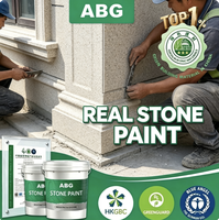 Peinture granitique à texture fine avec granulats de roche naturelle pour la décoration de façade de petite villa exquise