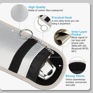 <span class=keywords><strong>Pochette</strong></span> Faraday blanche <span class=keywords><strong>anti</strong></span>-ondes en fibre de carbone de qualité supérieure pour clé de <span class=keywords><strong>voiture</strong></span> - Product Image 6