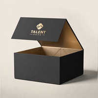 Boîte magnétique rigide en carton recyclable sur mesure, emballage de luxe, boîte cadeau pliable avec couvercle à fermeture magnétique