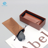 Nouveauté : Étui à lunettes de marque haut de gamme marron, étui à lunettes de soleil de luxe fait main, coffret complet