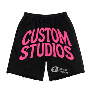 Ensemble 2 pièces streetwear homme surdimensionné en jersey délavé à l'acide avec logo personnalisé et motif lettres (T-shirt et short de survêtement) - Product Image 3