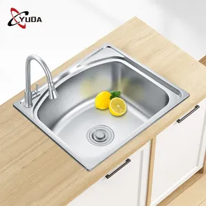 Fregadero de cocina de acero inoxidable al por mayor, de lujo de acero inoxidable 304 fregadero de cocina, fregaderos modernos para el