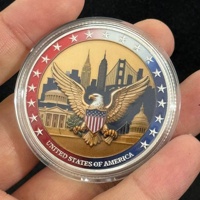 Fabricant de pièces commémoratives personnalisées, pièce de monnaie plaquée or antique USA 250e anniversaire, pièce de défi creuse à design moulé sous pression 3D