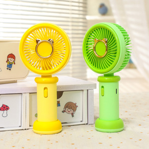 Portable Handheld <b>Fan</b> With <b>Stand</b> USB Rechargeable 5V DC Motor Button Control For Travel Desk Use - Product Image 2
