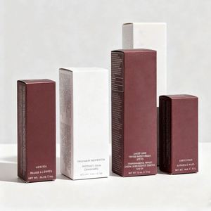 OEM Gold Stamped Cosmetic <b>Box</b> White Cardstock Packaging for Lipstick Tubes and <b>Makeup</b> Skin Care Products - Product Image 2
