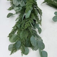 Guirlandes artificielles d'usine 2025, eucalyptus et cyprès, décoration de plantes artificielles de Noël