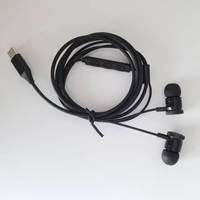 Logo Merek Kustom Hitam Tlai Telink ENC LHDC Bahan PVC Cetakan Pribadi Earphone In-Ear Berkabel Tipe-C Panjang Kabel 1.2m IPX-0