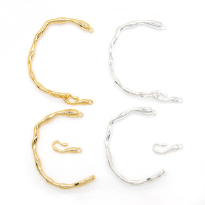 Irregular <b>Bangle</b> Oval Vintage Clasp 18K Gold Plated <b>Copper</b> DIY Jewelry Accessory Unisex Fashion Bracelet Material - Product Image 5