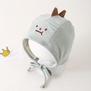 Chapeau pour bébé, motif animal, petit et mignon, protection des oreilles, coupe-vent, chaud, en polyester/coton, pour nouveau-nés garçons, printemps-automne - Product Image 3
