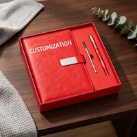 Ensemble cadeau de stylo et carnet en cuir de haute qualité personnalisé, idéal pour les fournitures de bureau, parfait pour les cadeaux promotionnels lors des salons professionnels