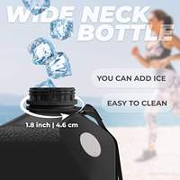 Botol Minum Olahraga Ramah Lingkungan 2.7L dengan Logo Kustom, Tempat Ponsel Magnetik, Kapasitas Besar, Berbagai Gaya Tutup