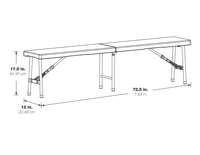 Vente en gros Offre Spéciale 6FT commercial restaurant jardin mariage camping utiliser plastique pliant en deux banc
