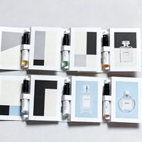 Flacon d'échantillon de parfum en verre de voyage 2ml 3ml 5ml 10ml avec étui en carton personnalisé et mini pulvérisateur atomiseur