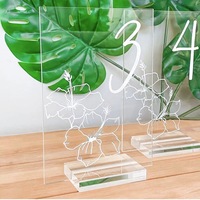 Supports en acrylique en gros pour cartes de visite de bureau, porte-numéros de table, support de plaque nominative de bureau de forme rectangulaire