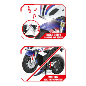 دراجة نارية لعبة من سبائك EPT مع ضوء وصوت، نموذج دراجة نارية مصبوب، ألعاب دراجات نارية للأطفال والأولاد - Product Image 3