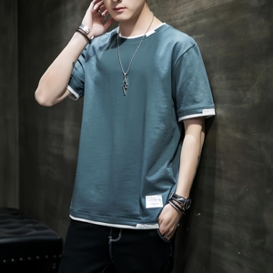 T-shirt da <span class=keywords><strong>Uomo</strong></span> alla Moda a Maniche Corte, <span class=keywords><strong>Abbigliamento</strong></span> Casual Versatile, Vestibilità Comoda, T-shirt Maschile <span class=keywords><strong>Trendy</strong></span> - Product Image 6