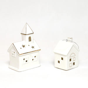 Decoración de cerámica para el <span class=keywords><strong>hogar</strong></span>, luz LED de pueblo de Navidad, gran oferta - Product Image 6