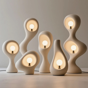 Luminaire LED créatif moderne, éclairage artistique imprimé en 3D avec abat-jour en métal, étanche et à intensité variable pour usage en entrepôt - Product Image 2