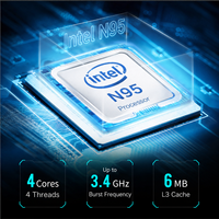 Ordinateur portable 15,6 pouces Win 11 neuf, N95a, 16 Go de RAM DDR4, 512 Go de ROM et écran HD, ordinateur portable d'affaires