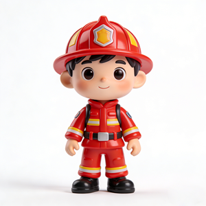 Figura de <span class=keywords><strong>bombero</strong></span> de plástico PVC fabricada en fábrica OEM ODM, diseño personalizado, impresión 3D, figuras de acción de <span class=keywords><strong>anime</strong></span> de resina. - Product Image 4