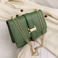 Diseñador de lujo PU cuero moda cadena artículo un hombro cocodrilo estampado niñas mujeres señoras bolso