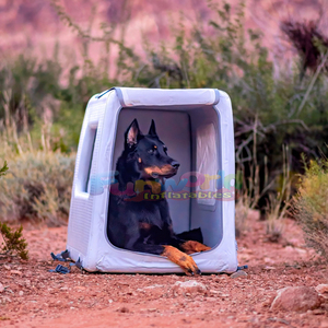 Wholesale Waterproof Commercial Grade PVC Drop Stitch <b>Inflatable</b> Kennel/Crate Portable Air Pop up Crates for Outdoor Traveling - Product Image 5