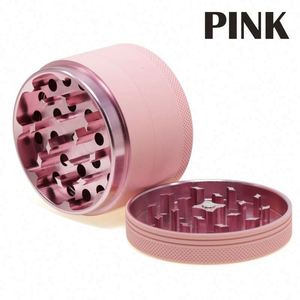 Wholesale 63mm Pink Rubber Paint <b>Herb</b> <b>Grinder</b> 4-Layer Smoking Crusher <b>Grinder</b> Custom logo - Product Image 4