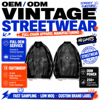 Blouson de travail noir vieilli à motif diamant gaufré haute fréquence, ourlet irrégulier, poches utilitaires, style streetwear, vente en gros OEM