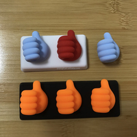 Vente chaude Creative Silicone Pouce Multi-Fonction Adhésif Clé Fil Crochet Câble De Charge Crochet Clip Pouce Crochets Câble Organisateur