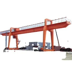 European Standard Double Beams Electric Rail Traveling Gantry Crane Double Girder 40 ton Container Gantry Crane