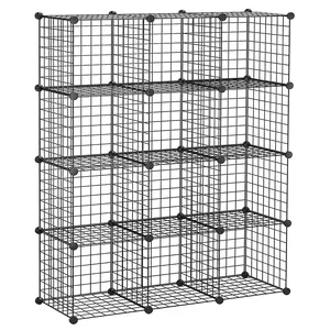 厂家直销Diy 12立方金属丝储物组织器网书架书玩具袋
