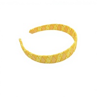 Bandeau pour enfants en ruban tissé gros-grain à pois, 4 cm de large, accessoire de cheveux pour fête (emballage carton)