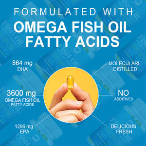 Omega 3 Visolie <span class=keywords><strong>Capsules</strong></span> 60 Stuks Dha Epa Softgel Capsule Hersenen En Hart Gezondheid Supplement - Product Image 2