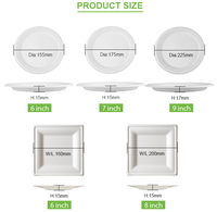 Assiette ronde jetable et compostable en pulpe de bagasse de canne à sucre, durable et portable