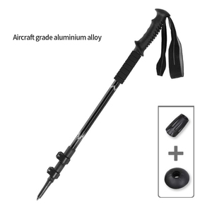 LIHENG Turismo al aire libre Aluminio Ajustable Tres secciones Plegable Escalada Trekking Pole Senderismo Bastón estirable Bastón para caminar - Product Image 1