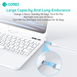 Coteci roated máy tính bảng Bàn phím trường hợp đối với <span class=keywords><strong>iPad</strong></span> không khí 4 5 gen 10.9 11 13 inch M2 M3 <span class=keywords><strong>iPad</strong></span> Pro 12.9 11 13 inch M4 2 3 4 gen - Product Image 5