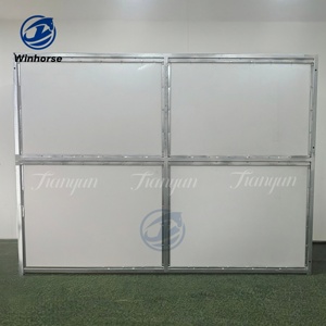 仮設移動式馬小屋 ポータブル厩舎システム HDGスチールフレーム HDPE充填材と屋根付き - Product Image 6