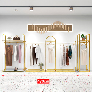 Espositore <span class=keywords><strong>da</strong></span> <span class=keywords><strong>terra</strong></span> per borse in oro lucido in acciaio inossidabile di alta qualità di vari stili per negozio di abbigliamento - Product Image 5