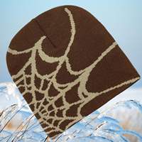 Nouveau bonnet en jacquard à motif toile d'araignée, chaud et confortable, bonnet d'hiver pour hommes et femmes, utilisation en extérieur, circonférence de la tête 54-56 cm