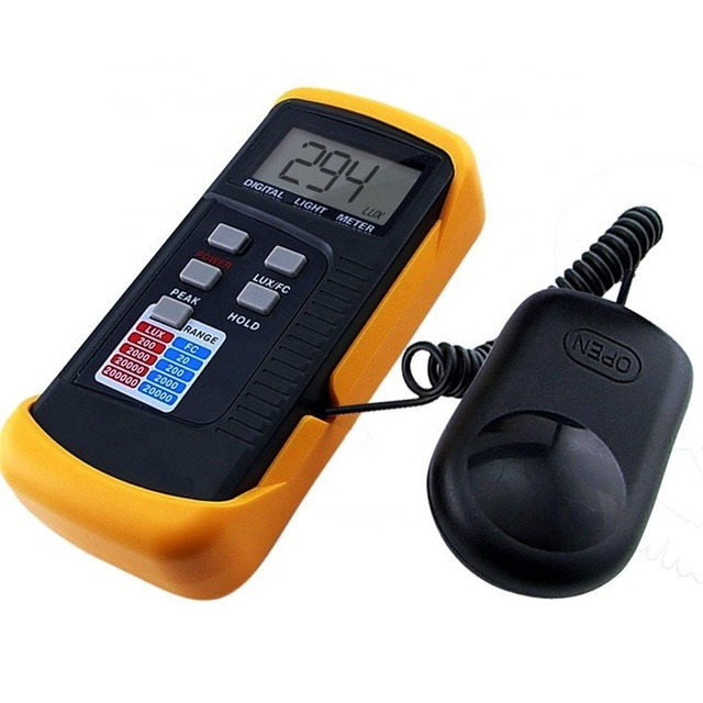 High Accuracy Professional Digital Light Meter 0.1~200,000Lux LX1330B With Data Hold and Peak Reading Hold Function