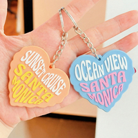 Personnalisez votre propre logo de marque, porte-clés en caoutchouc 3D souple en PVC, sans minimum de commande