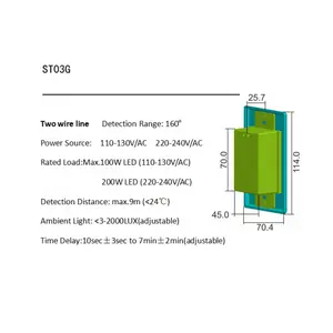 Sensor Switch Wall Switch Sensor ST03G Infrared Pir Motion Sensor