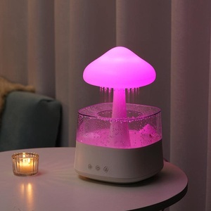 <strong>Mushroom</strong> Shaped Humidifier Rain Fall Fogger Lamp Stem Relax Raindrop Aroma Essential Oil Humidifier Rain Cloud <strong>Diffuser</strong> - Product Image 1