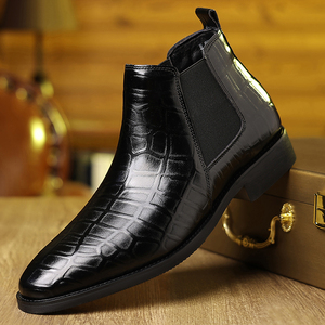 Chaussures hautes de style britannique pour hommes, pour tenues de soirée, bottes Chelsea, bottes Chukka pour hommes - Product Image 2